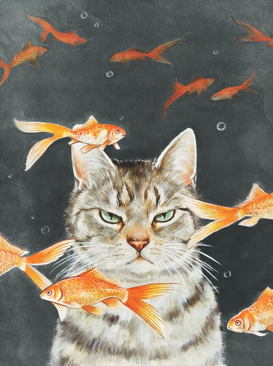 Кот и рыбка