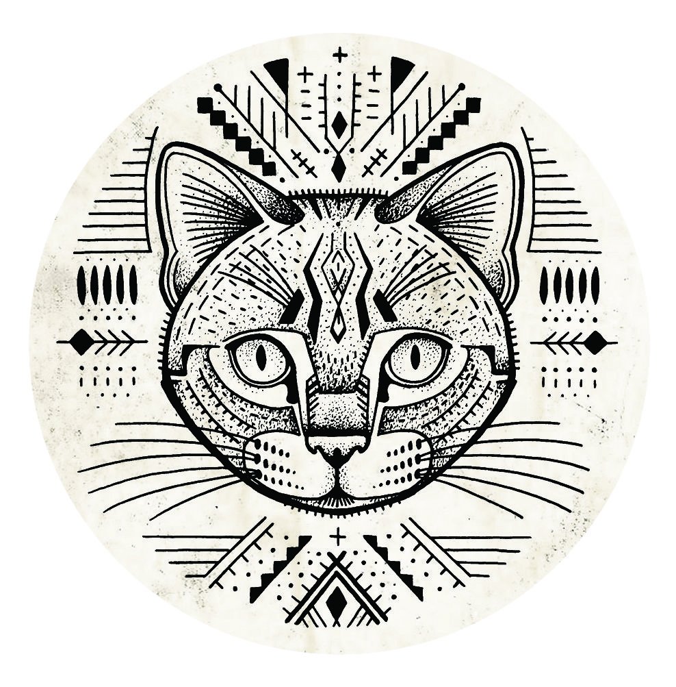 Геометрическая морда кота