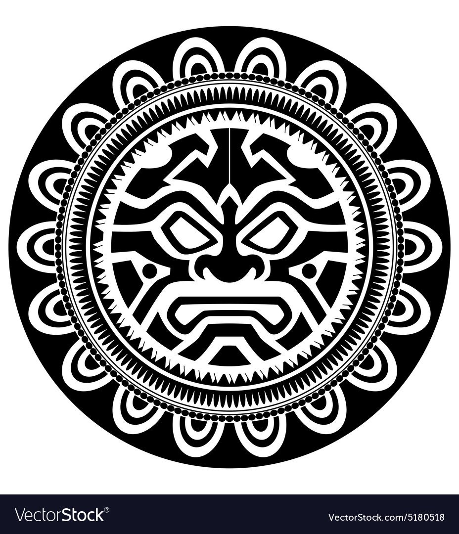 Тату черепаха в полинезийском стиле