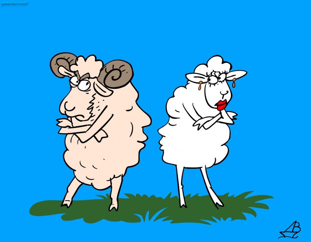 Баран рисунок