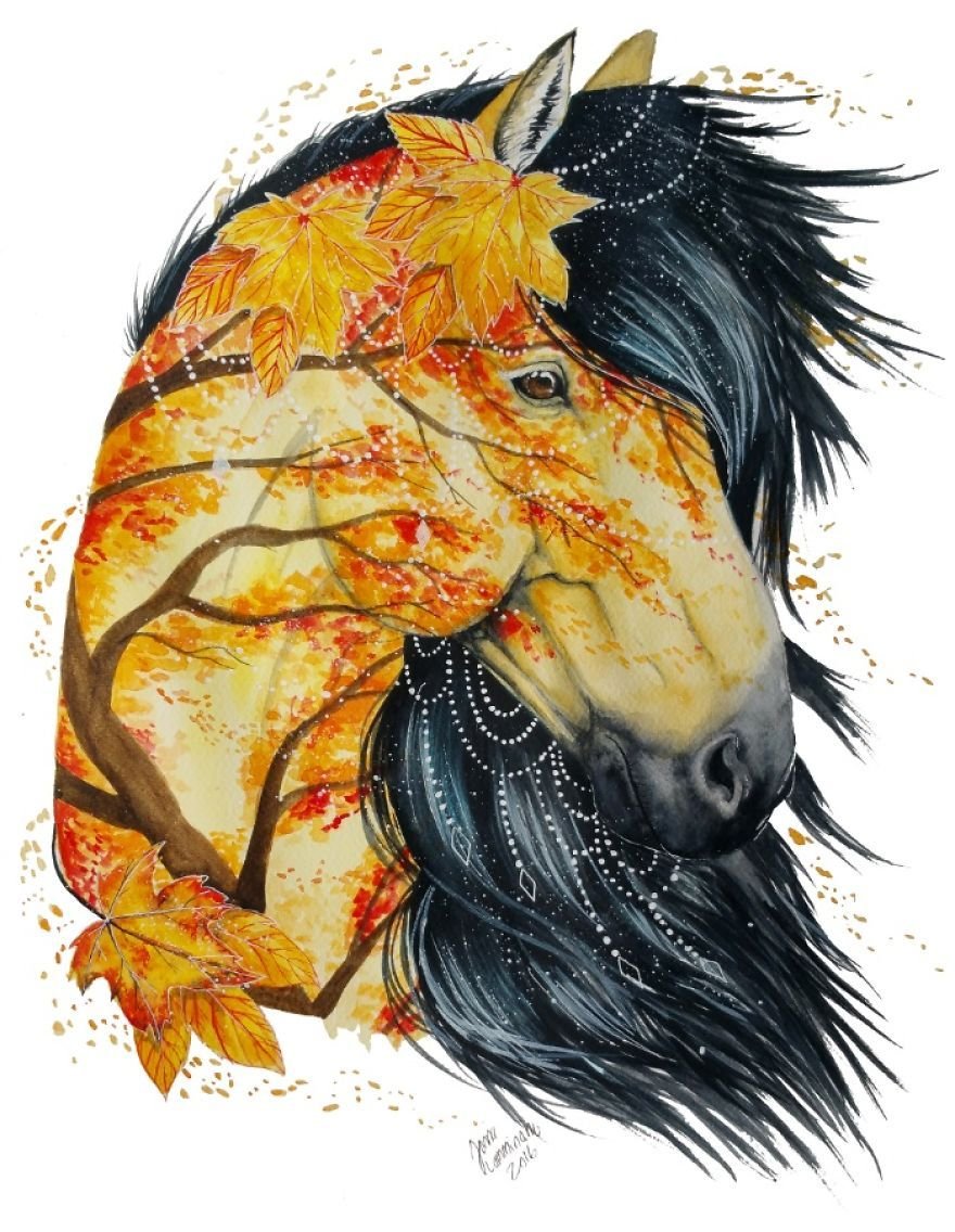 Необычные кони арт