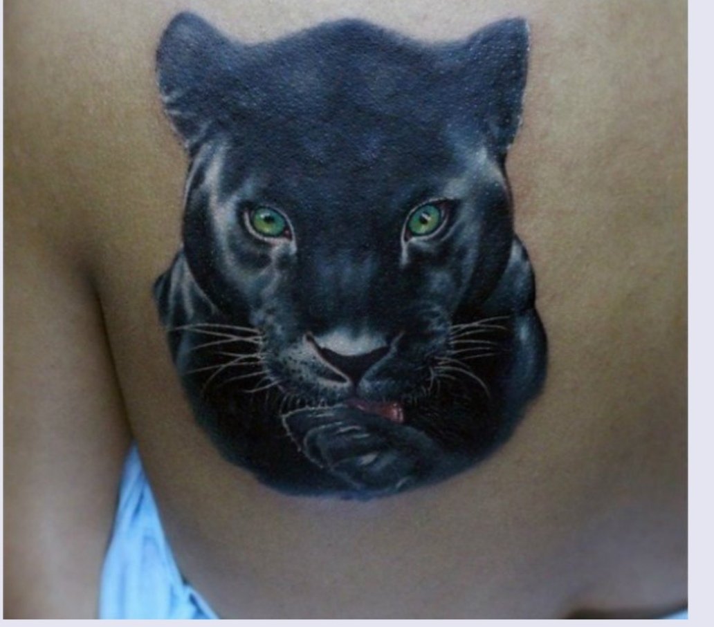Тату черная пантера для девушек