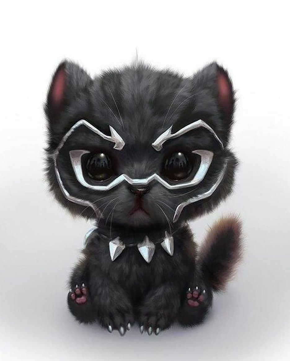 Злой котик арт