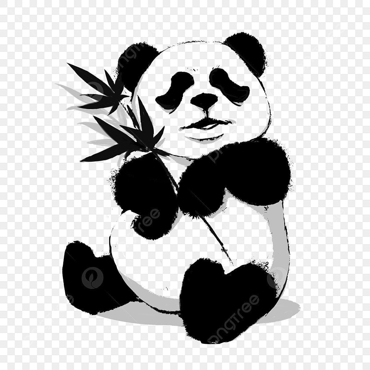 Трафарет Панда для рисования