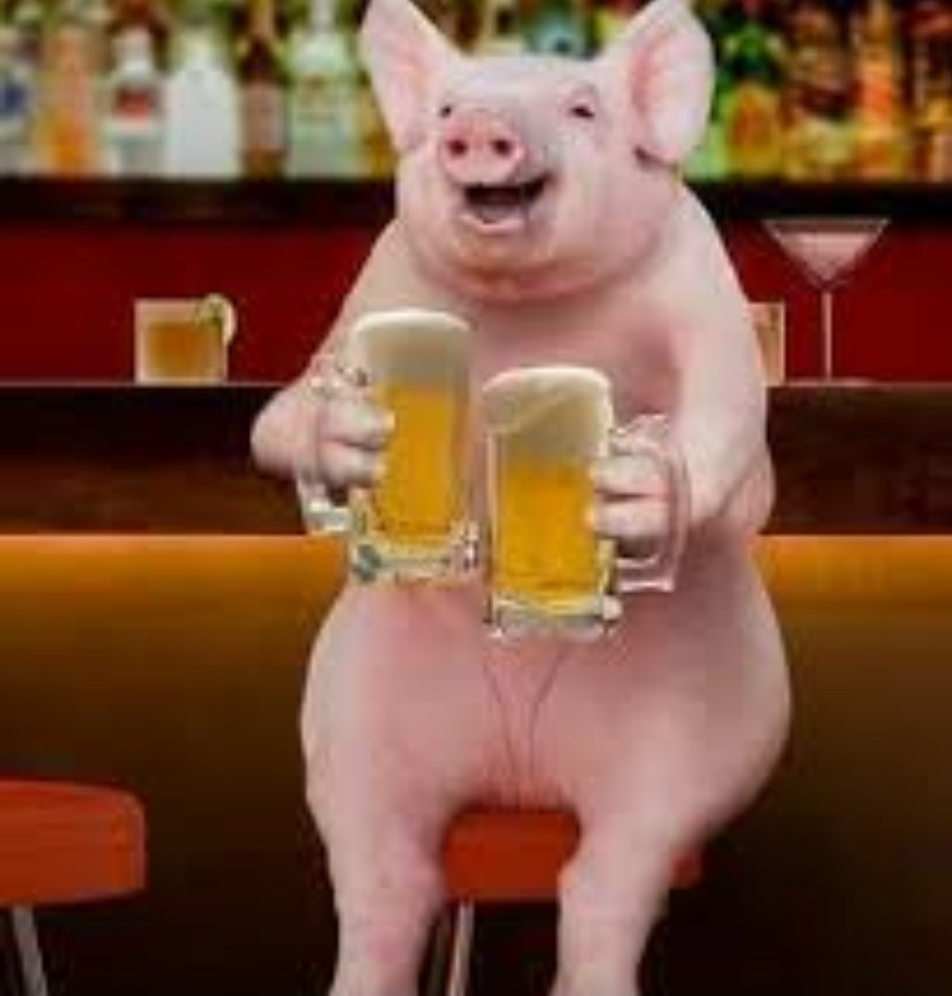 Хрюшка с пивом