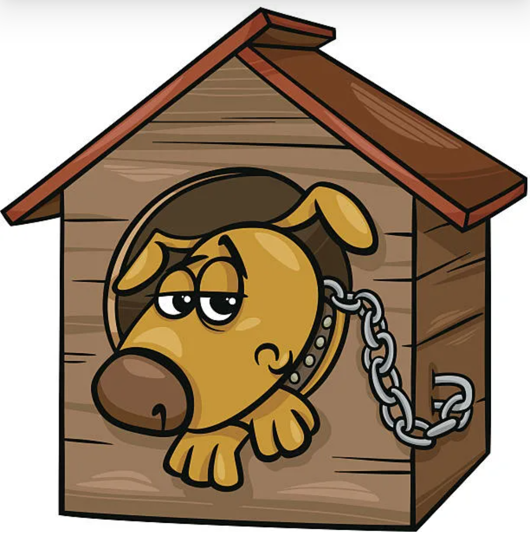 Собака в будке мультяшный