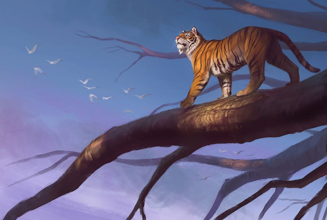 Тигрица арт