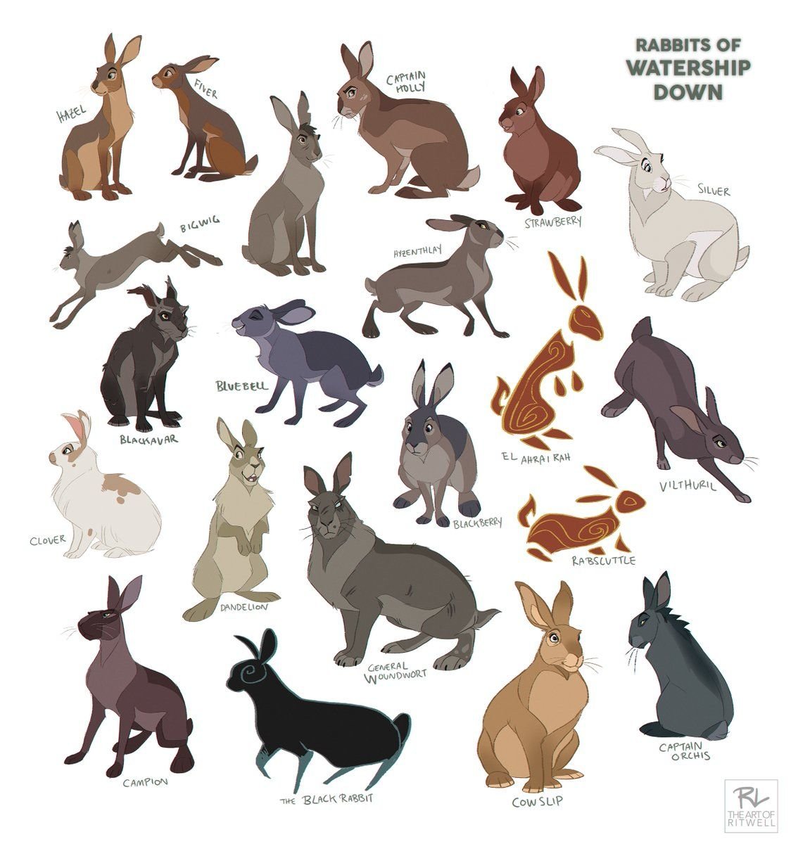 Watership down кролики Art