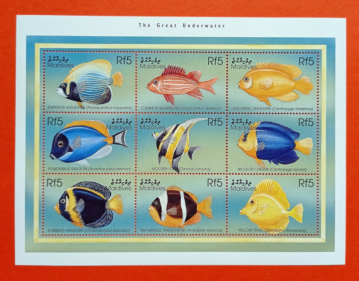 Морская фауна, Почтовая марка Мальдивы