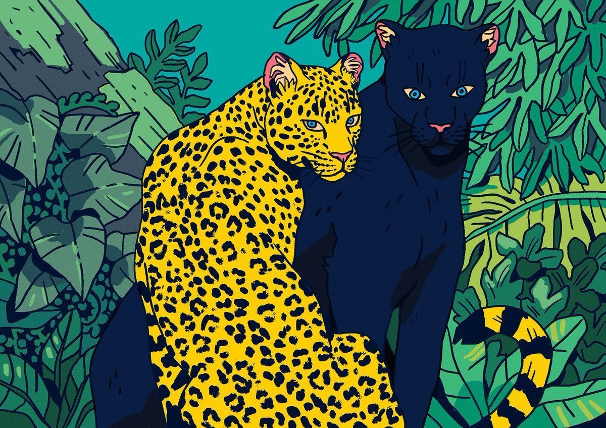 Лев и волк арт