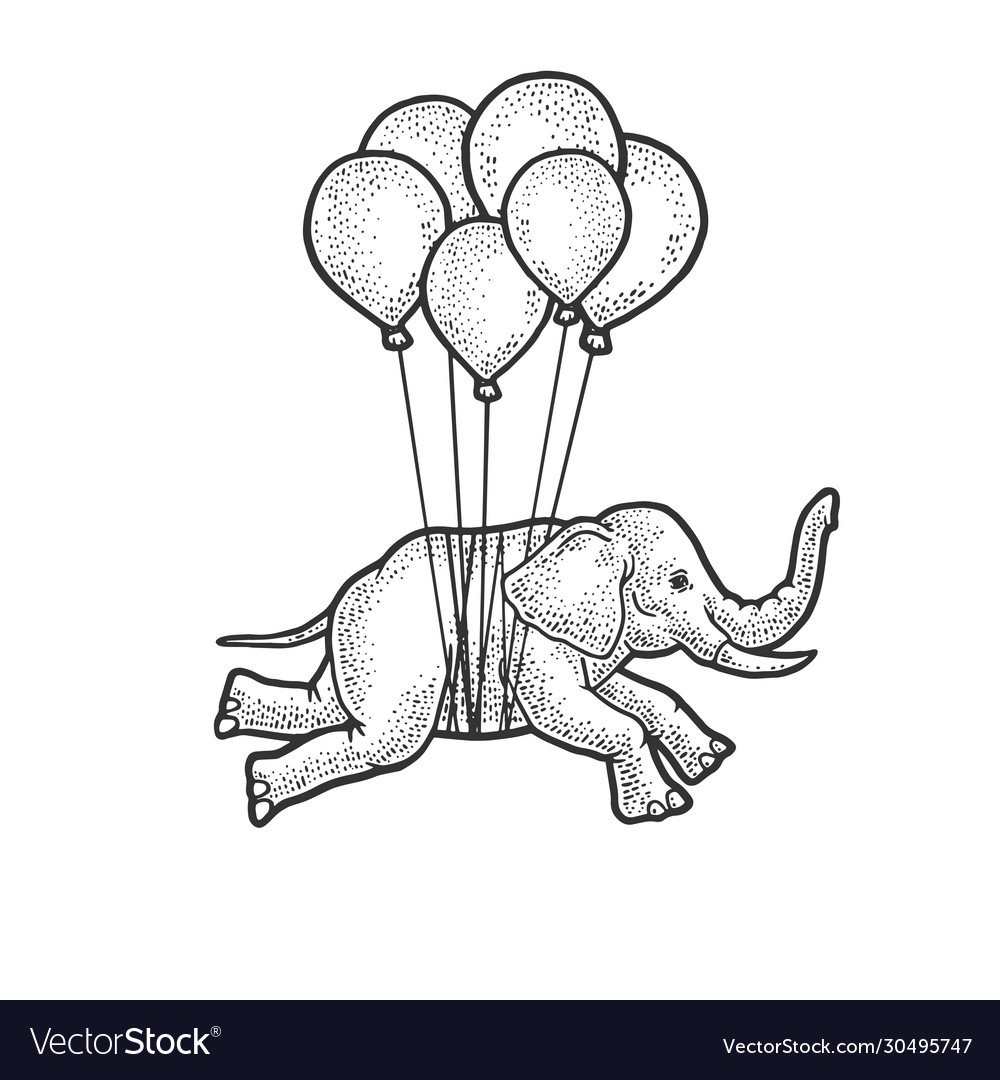 Слон на воздушных шариках