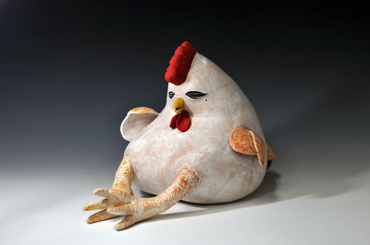 Курочка из папье маше