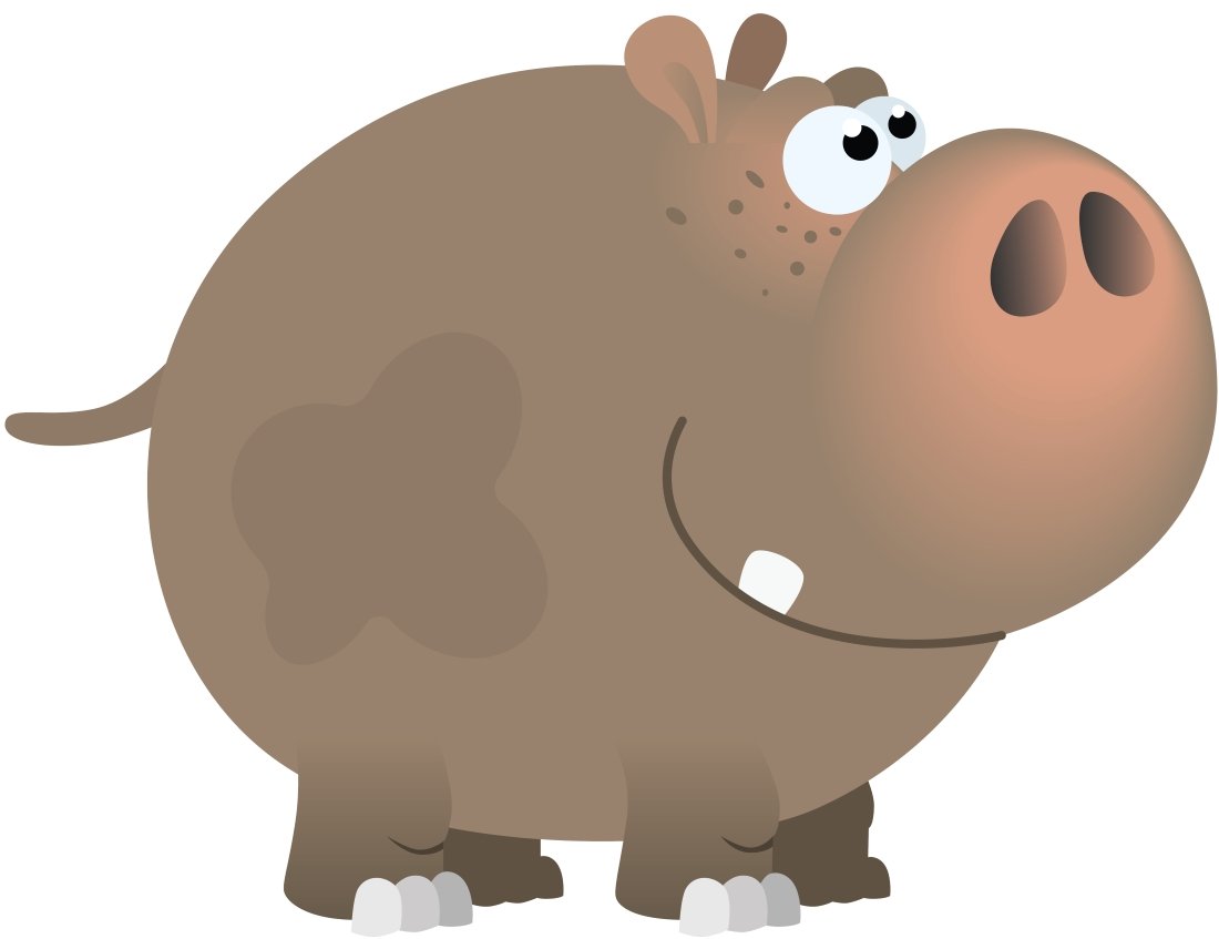 Гиппопотам мультяшный