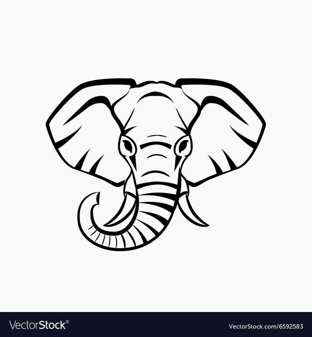 Стилизованная голова слона