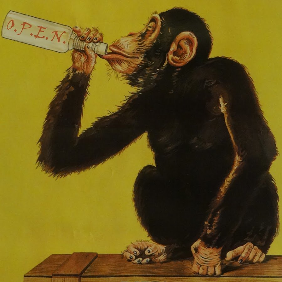 Обезьянка с бутылкой