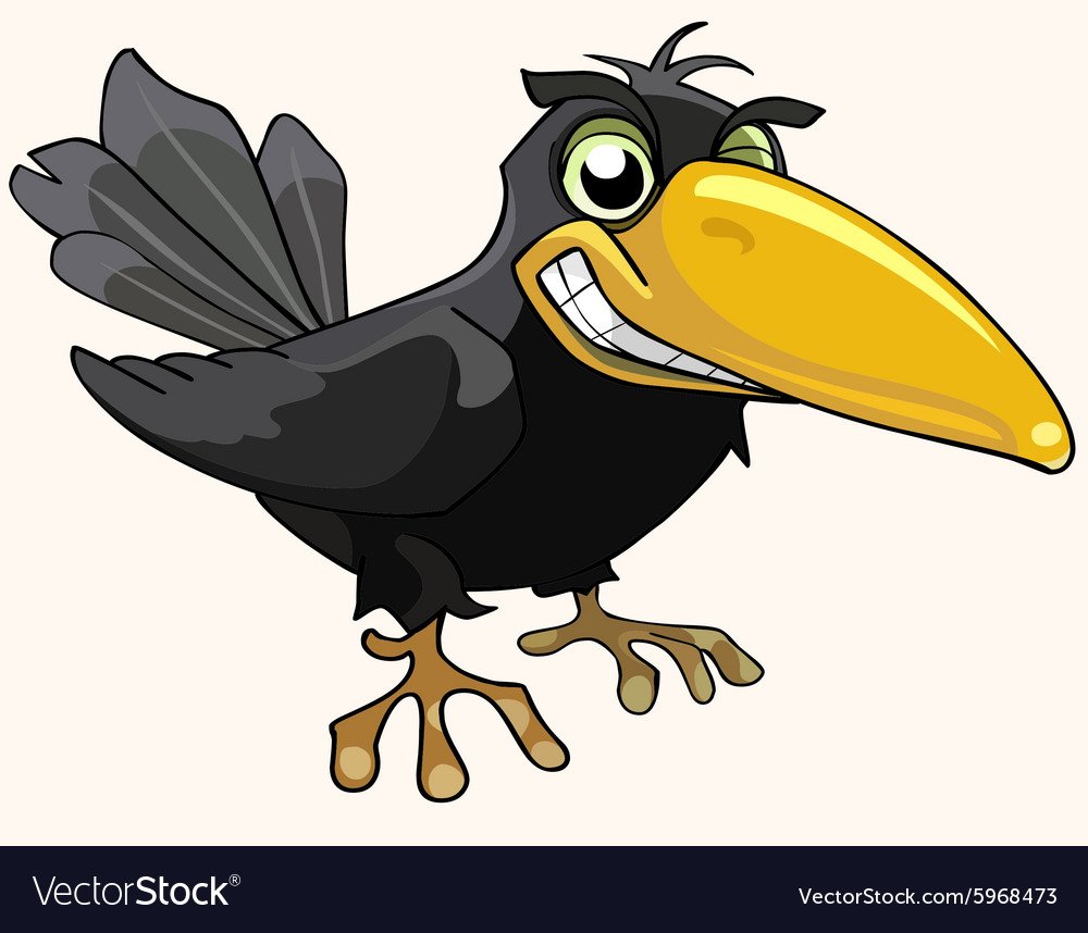 Ворона мультяшка