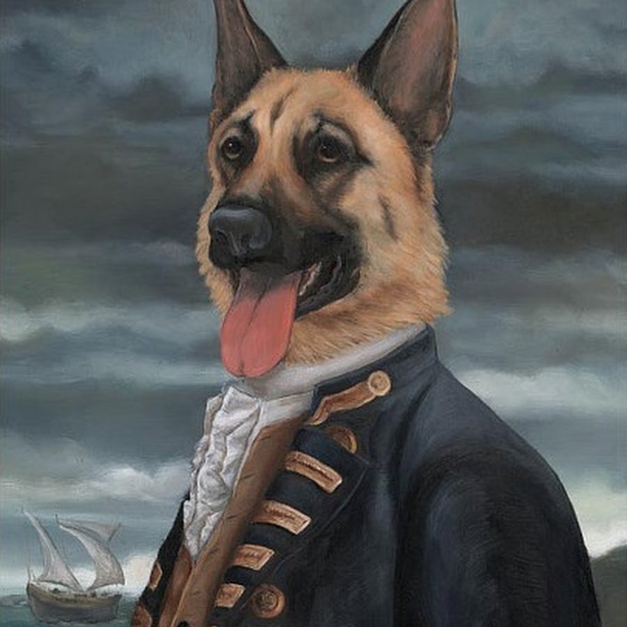 Портрет собаки в костюме