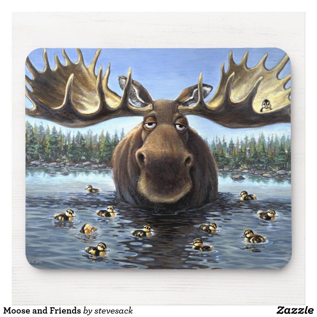 Смешной Лось рисунок