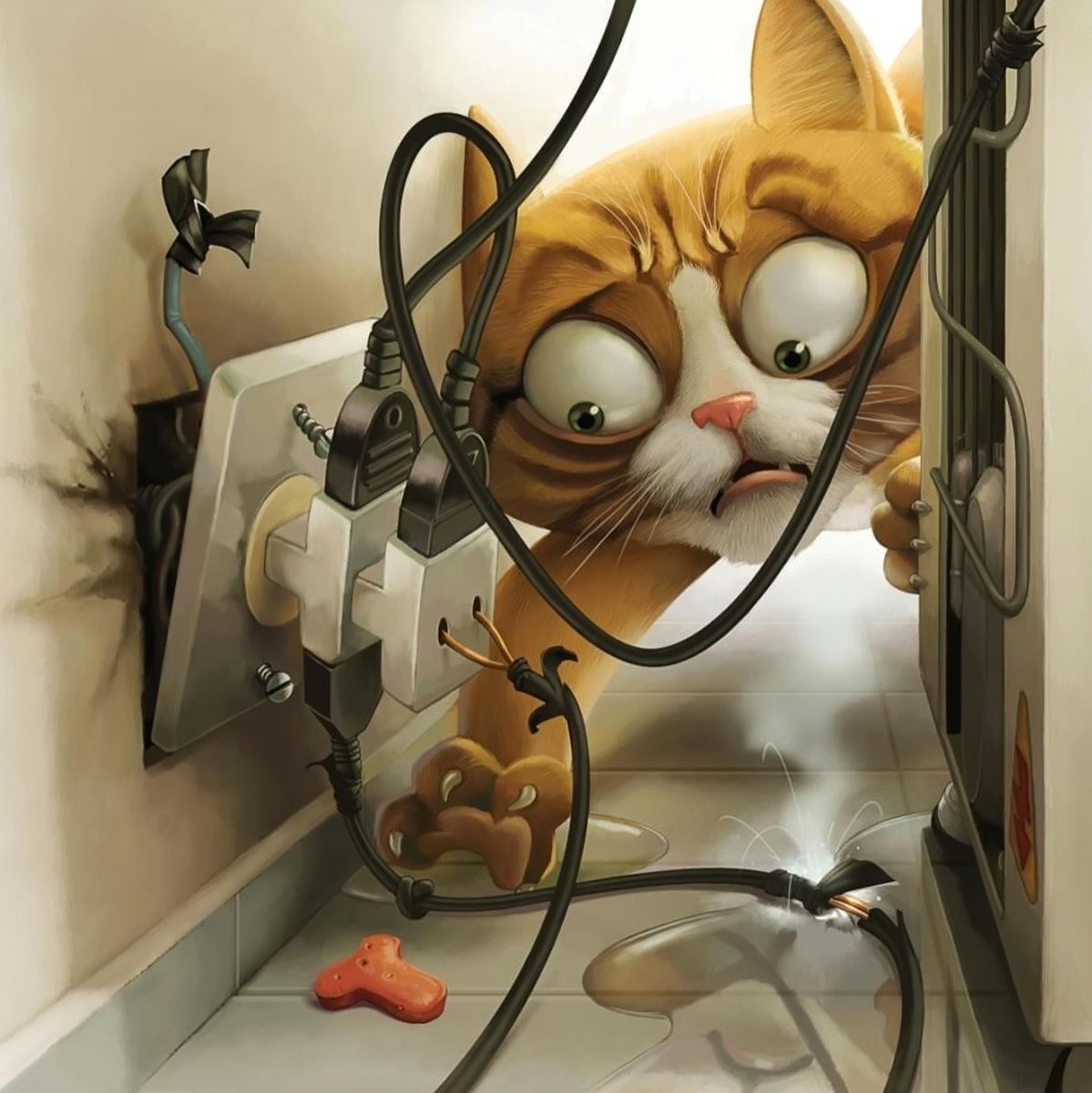 Механический мультяшный кот