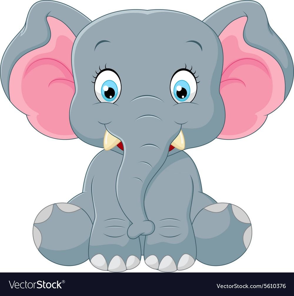 Слон сидит для детей