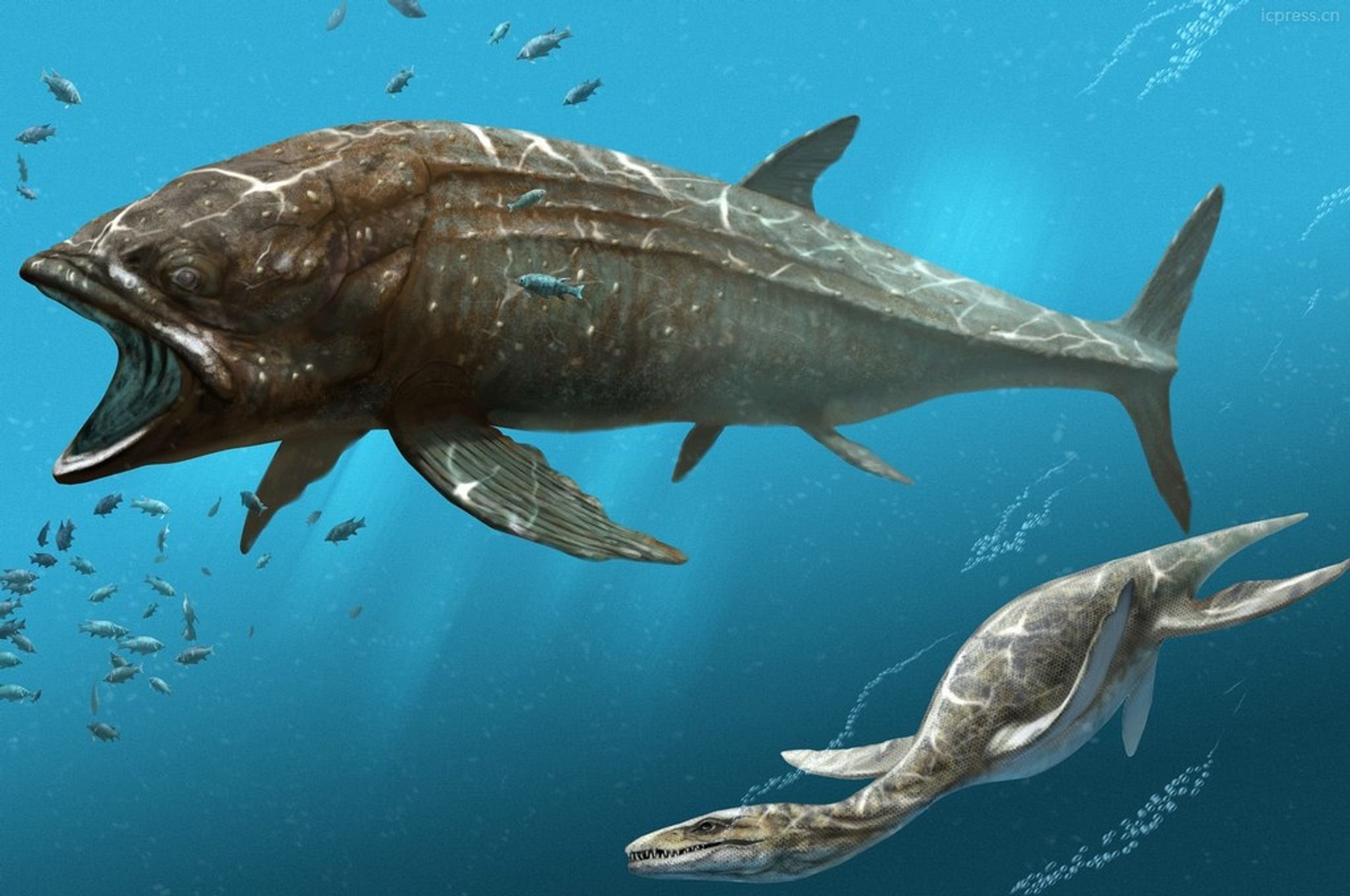 Какими были первые рыбы. Доисторическая рыба Лидсихтис. Лидсихтис прогулки с морскими чудовищами. Лидсихтис динозавр. LEEDSICHTHYS problematicus.