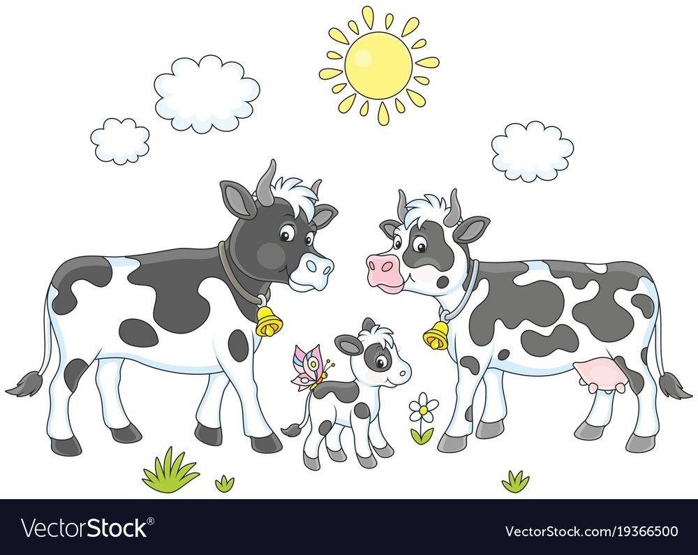 Семейство коровы для детей