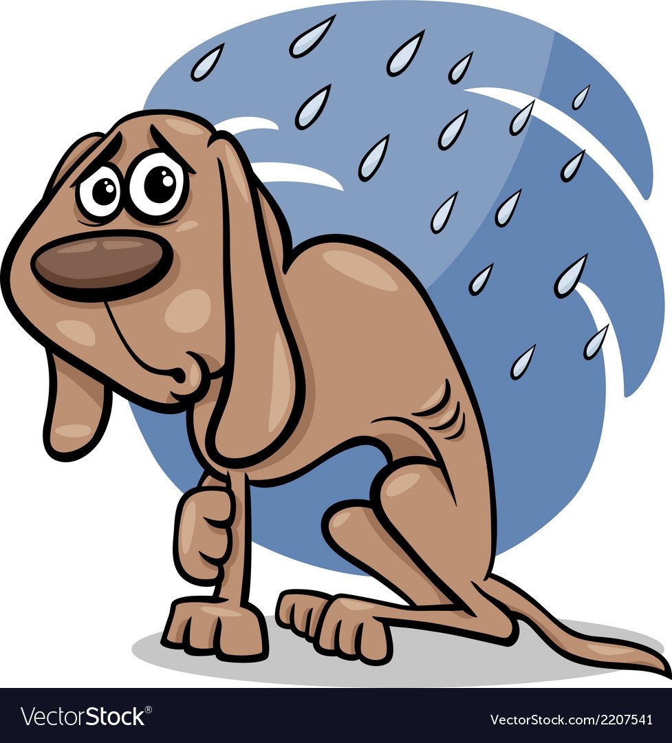 Бездомная собака мультяшная