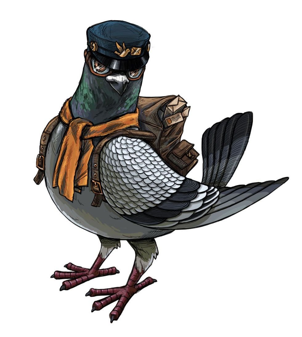 Смешной голубь арт