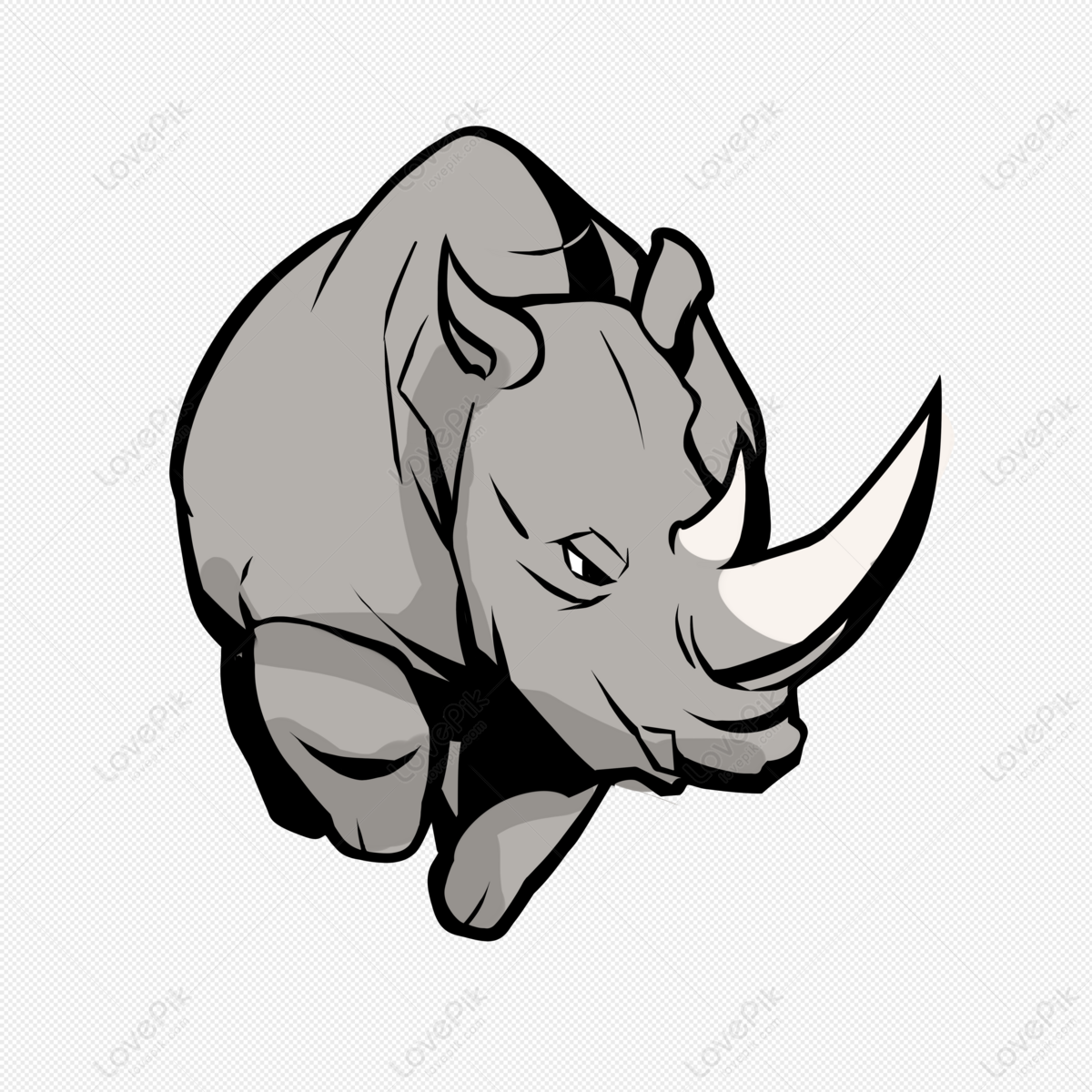 Голова носорога вектор