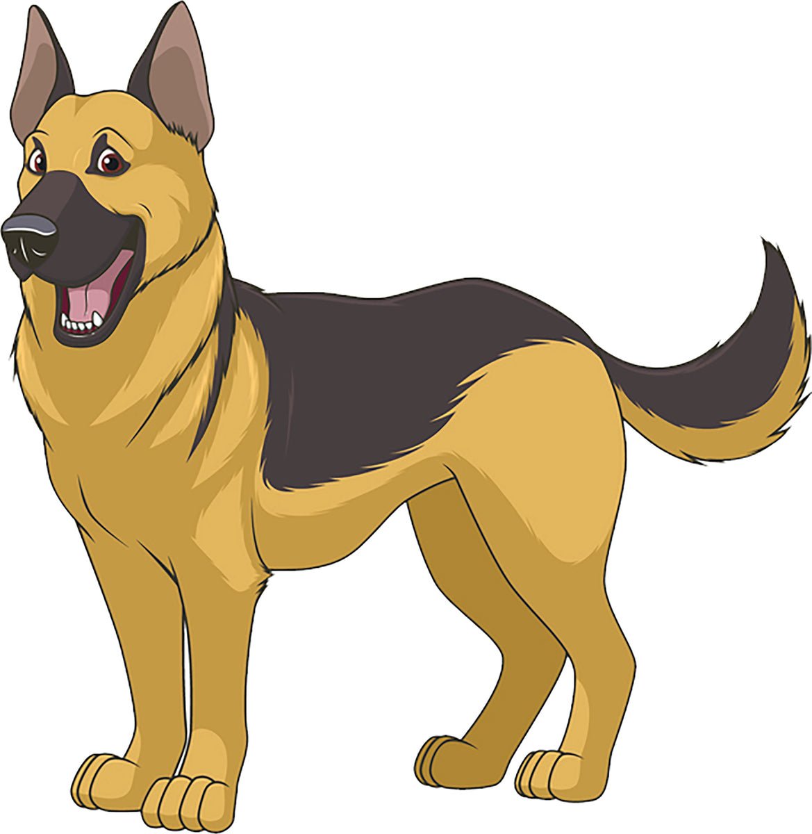 Немецкая овчарка мультяшная