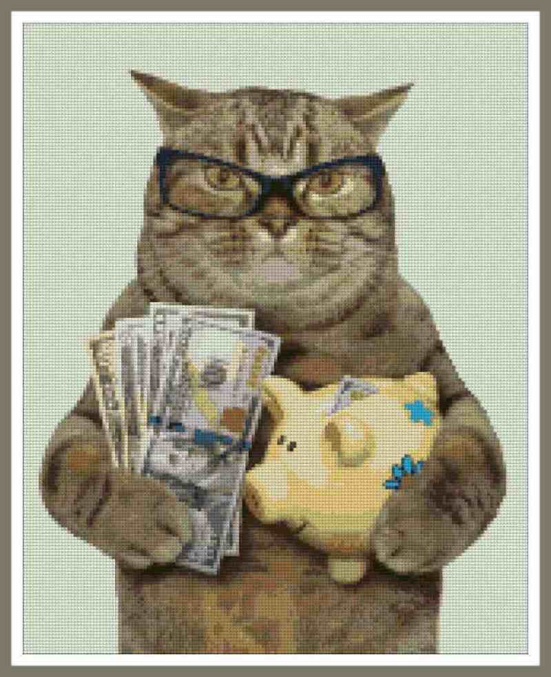 Кошка с деньгами