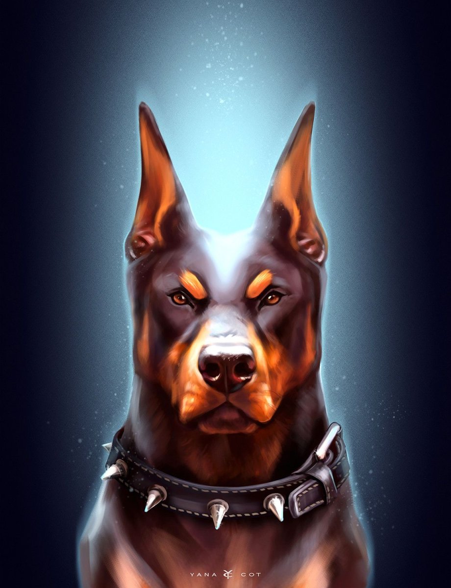 Jenna Barton Art черный волк