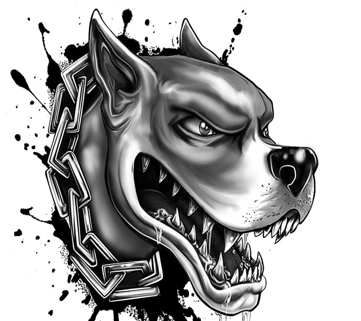 Злая морда собаки