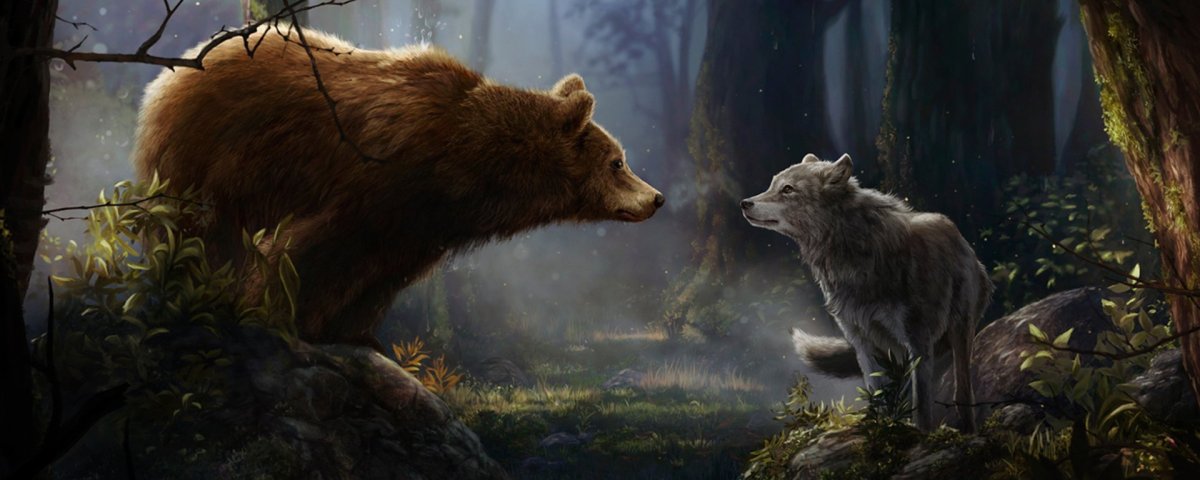 Волк охотится