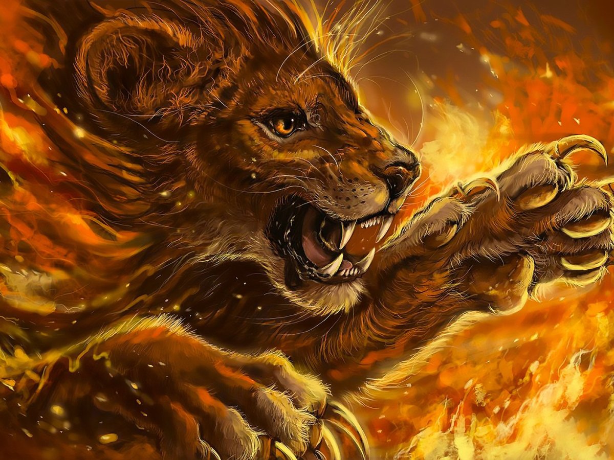 Оскалившийся волк