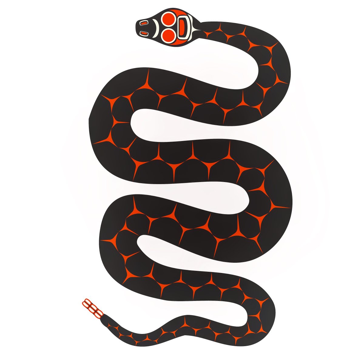 Красная змея арт