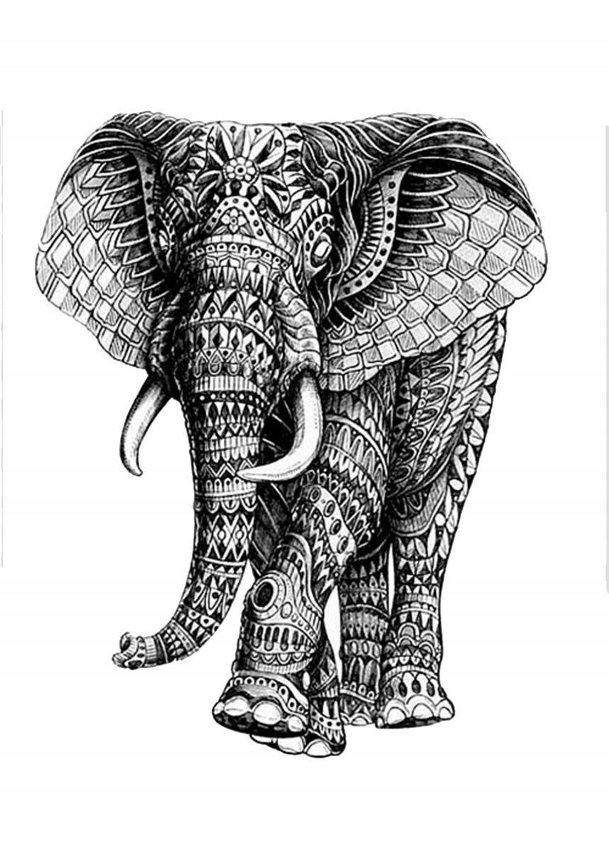 Слон с узорами
