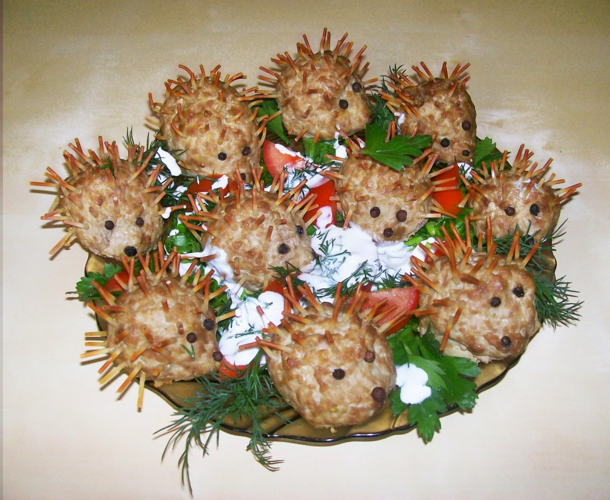 Котлеты ежики для детей