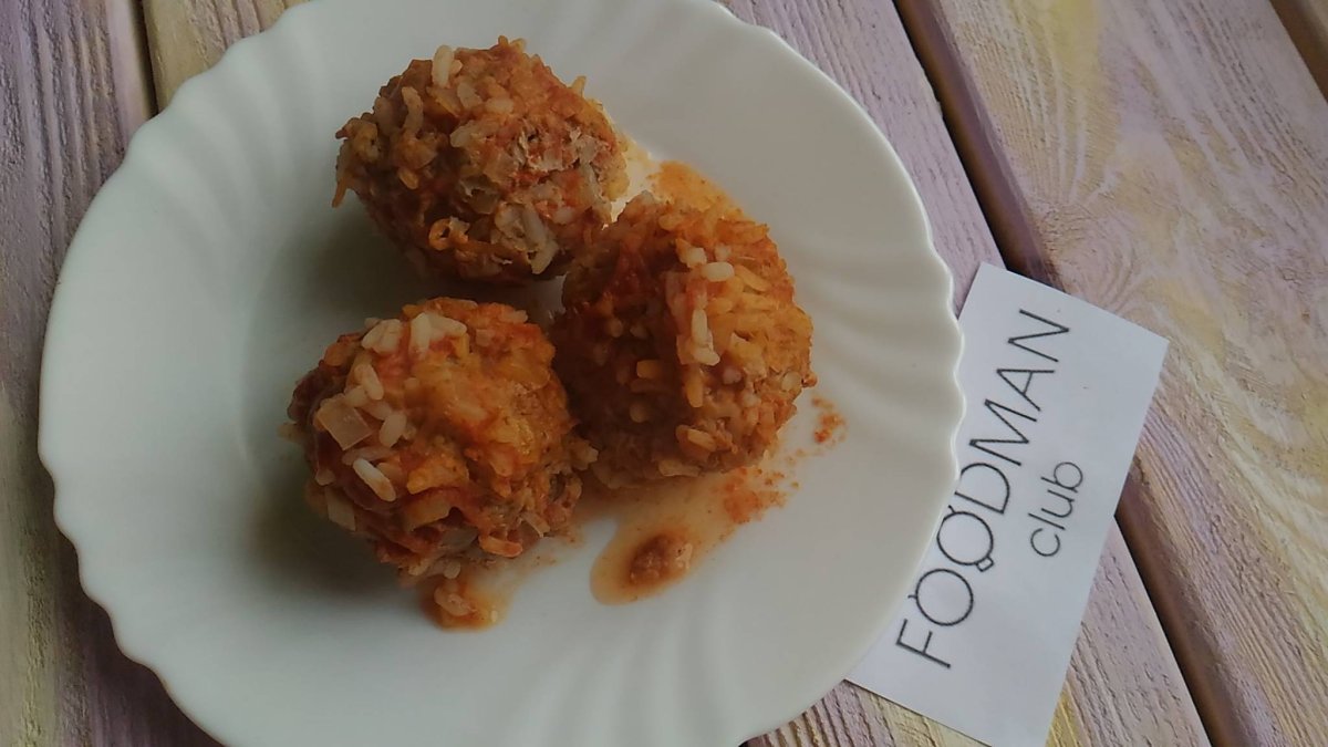 Котлеты Ёжики с рисом