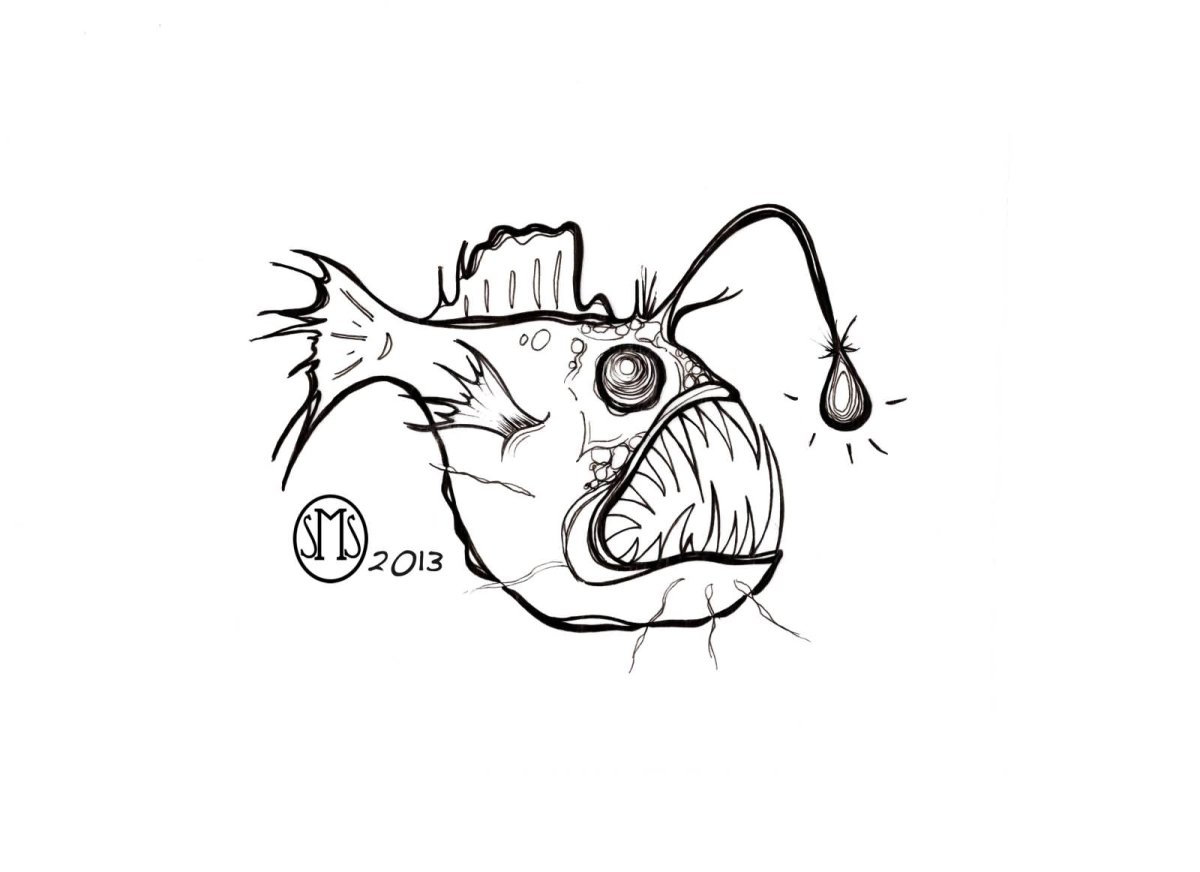 Морской чёрт удильщик рыбы