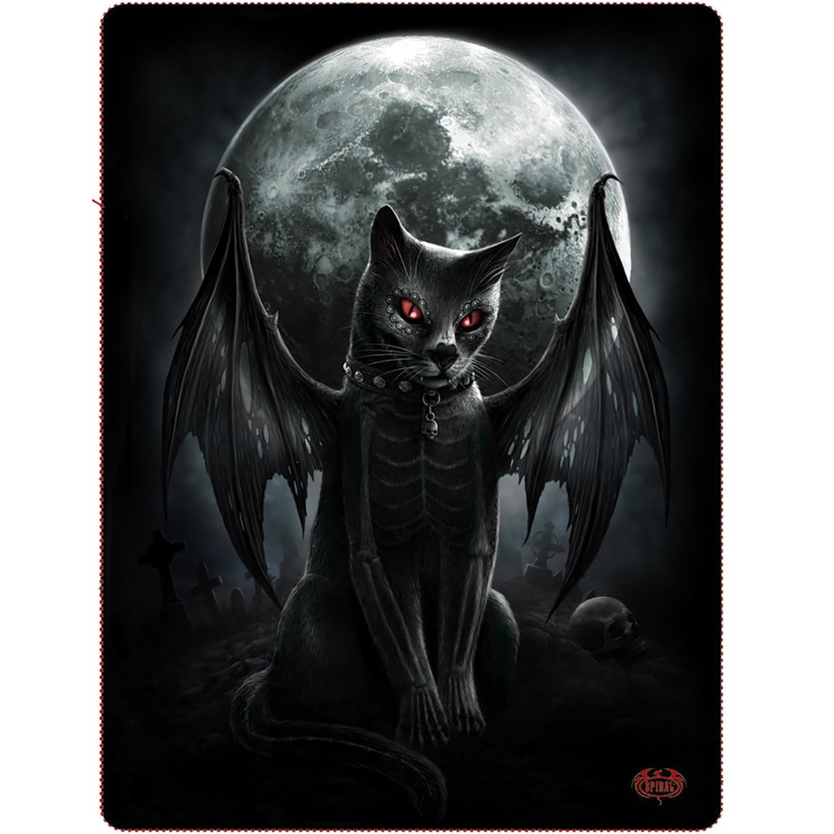 Черная кошка с крыльями