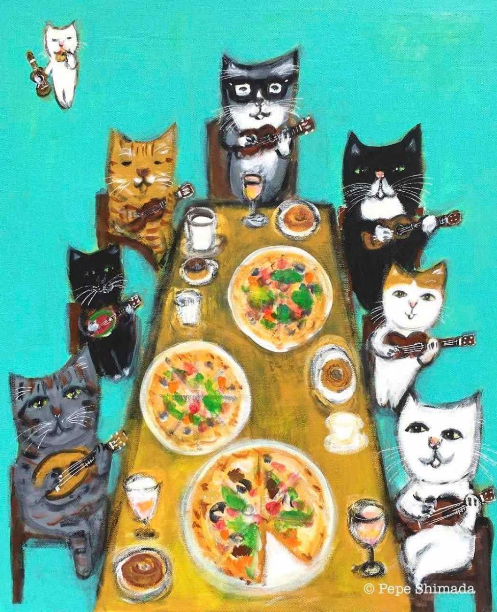 Коты и пицца