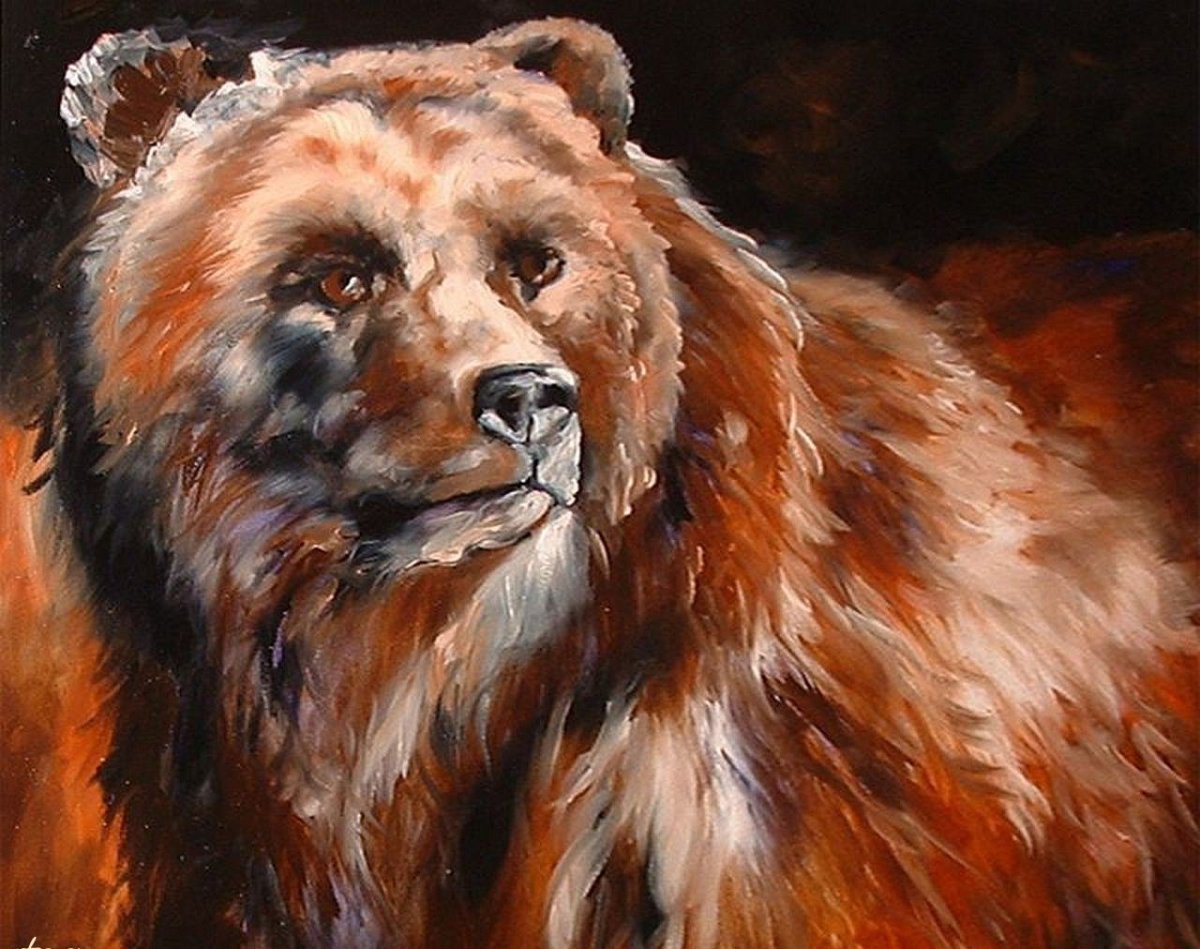 Живопись маслом животные
