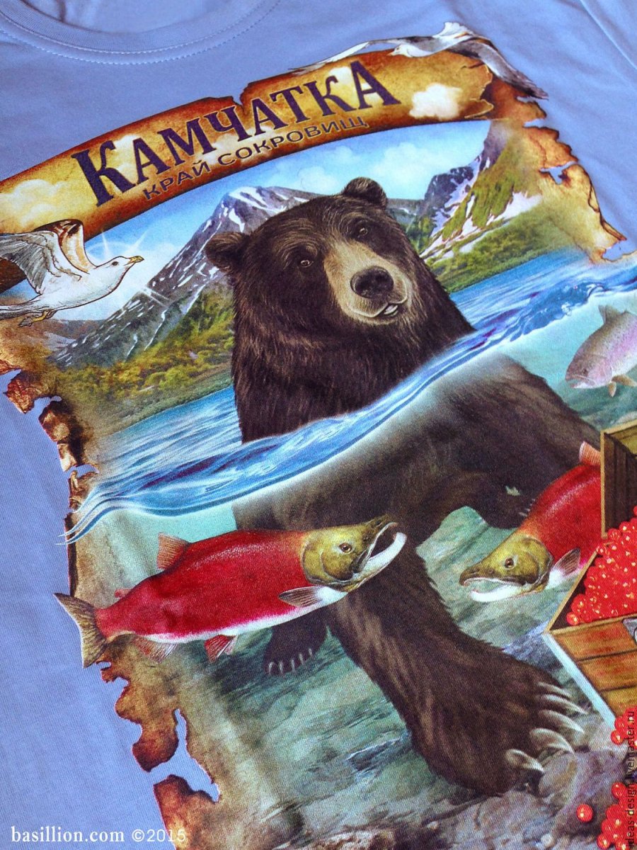 Футболки Камчатка с медведем