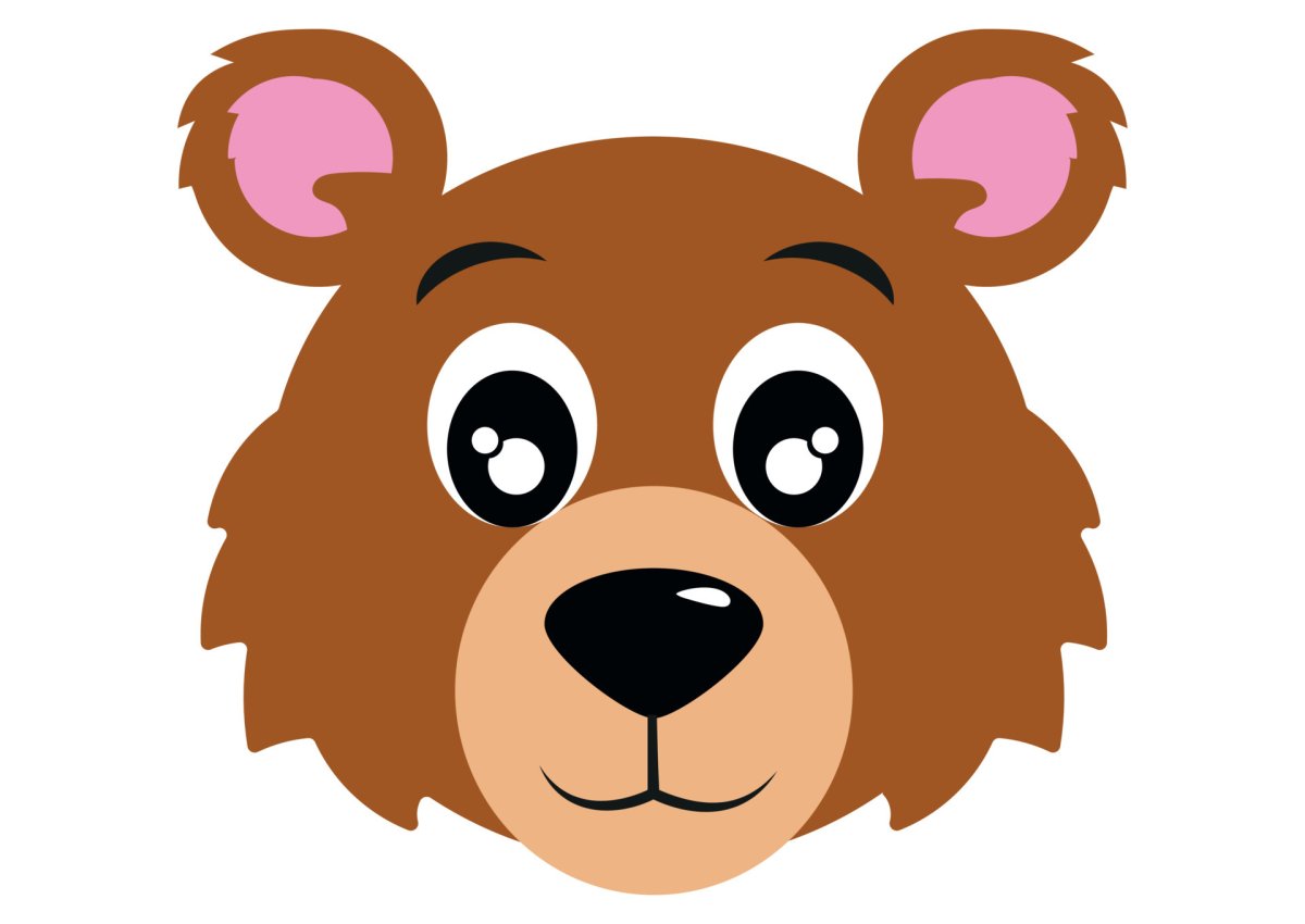 Лицо мультяшного медведя