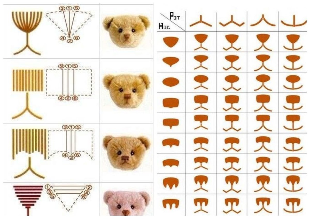 Вышить нос игрушке