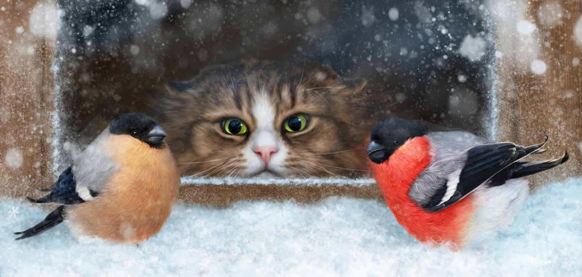 Синичка и Снегирь