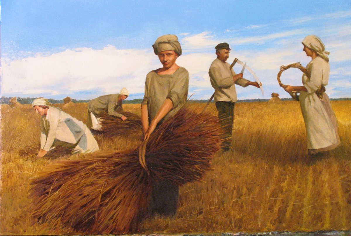 Венецианов крестьянин хлеб