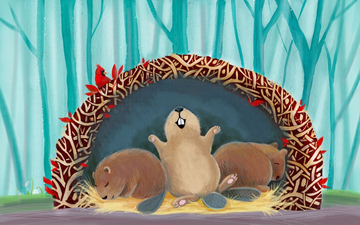 Домик Бобров иллюстрация