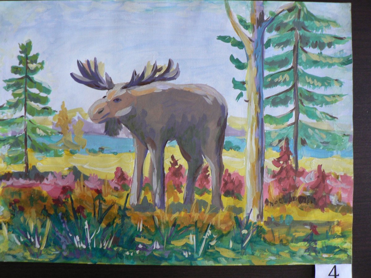 Конкурс детских рисунков животные